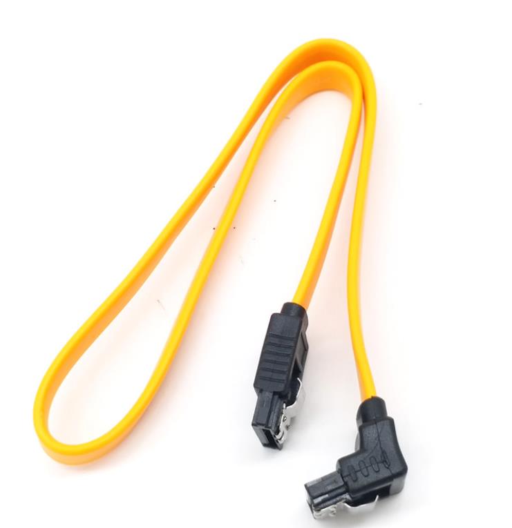 Right angled SATA III 3.0 6Gbps female to female cable with Locking Latch