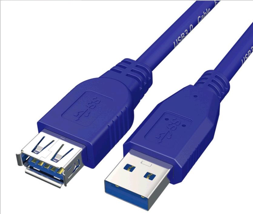 Blue USB 3.0 A Male To Female Extension Cable