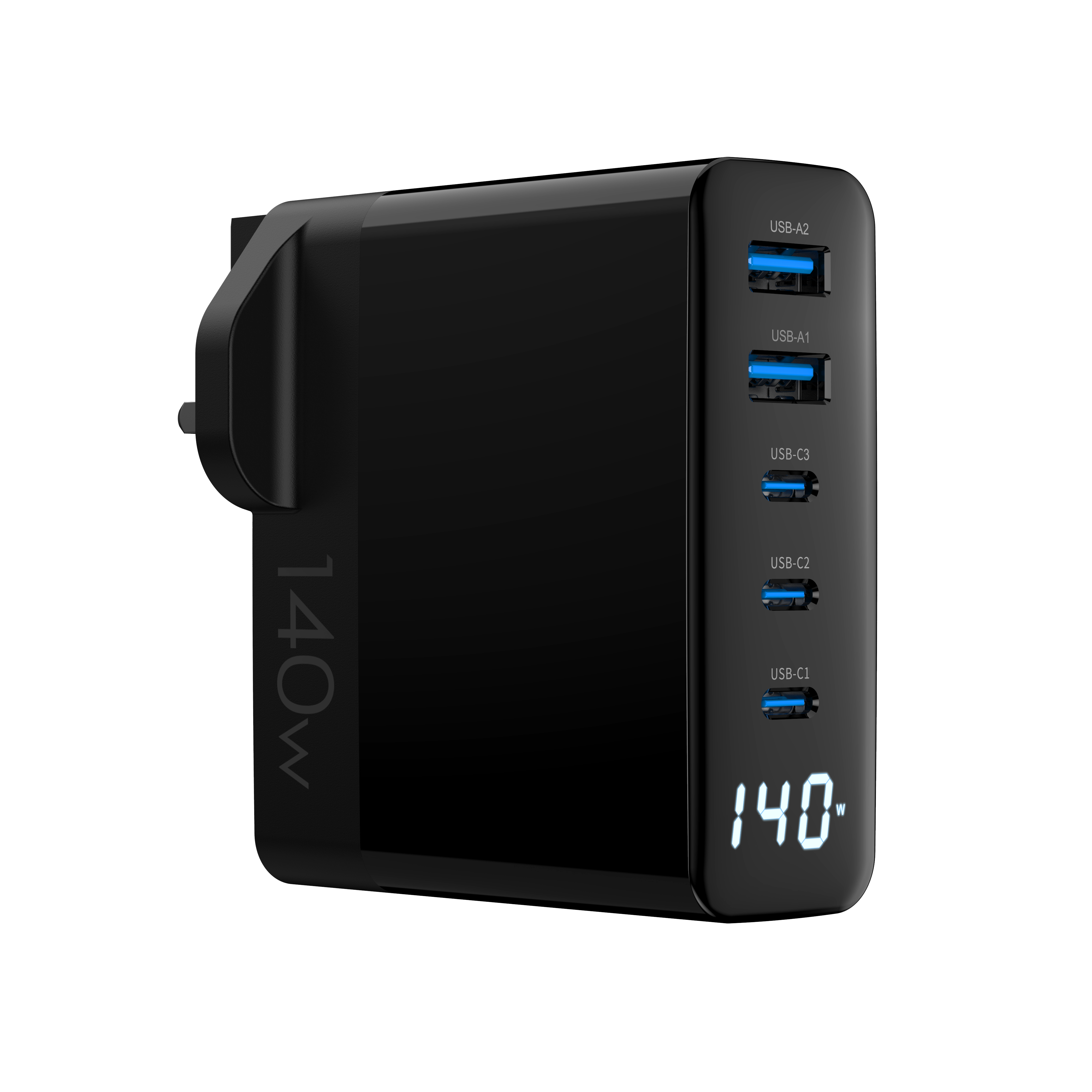 Hot Selling 140W GaN Type-c Charger Laptop Quick charge USB-C PD QC3.0 Wall Charger For Smartphone