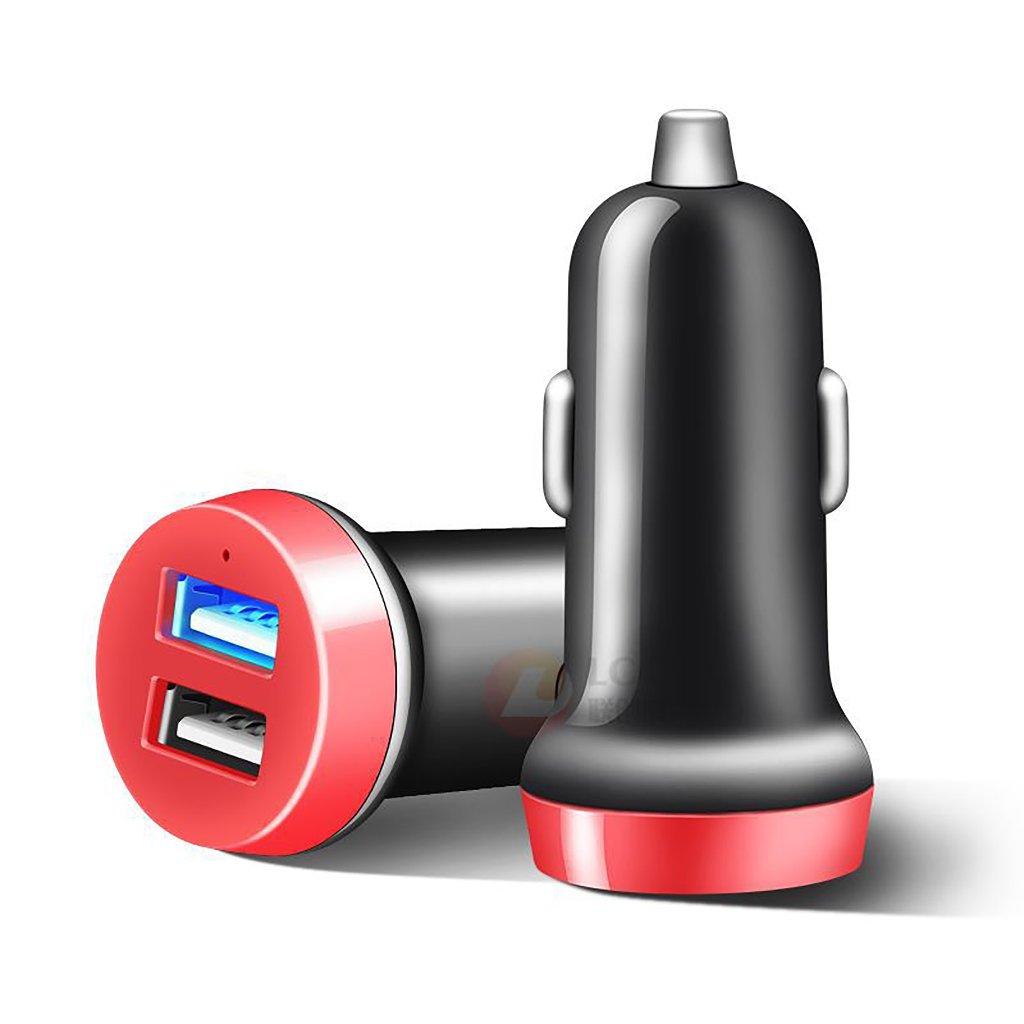 Dual Usb Mount Phone Electric Digital Car Charger For Cellphone