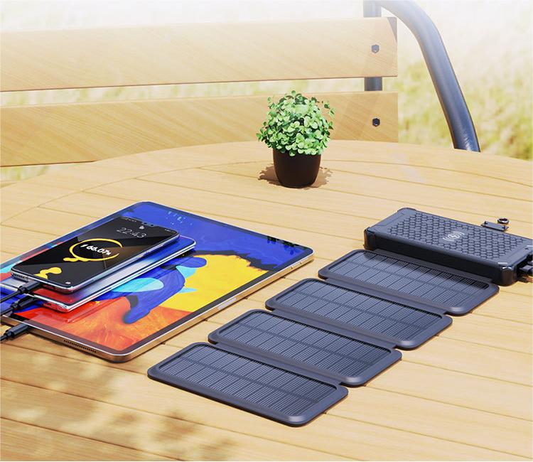 Foldable Portable Solar Panel 20000mah Charger Mono Foldable Solar Panel