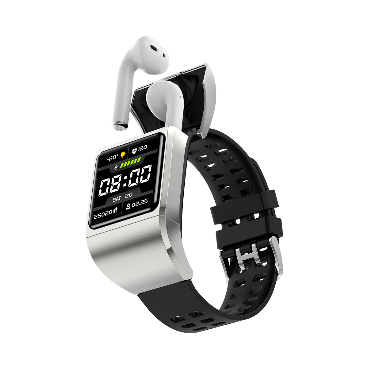 2 in 1TWS bluetooth headset bracelet, Dual menu switching (cellular & list) ,Health Monitoring & Motion Tracking