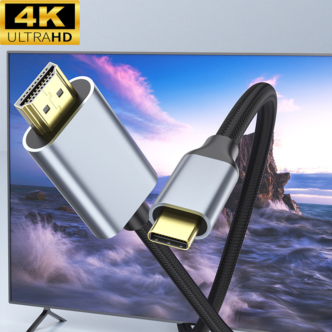  4K 60Hz USB USB-C To HDMI Cabo Tipo Type C Cable Type-c to HDMI Cable for Connect Phone to TV HDTV