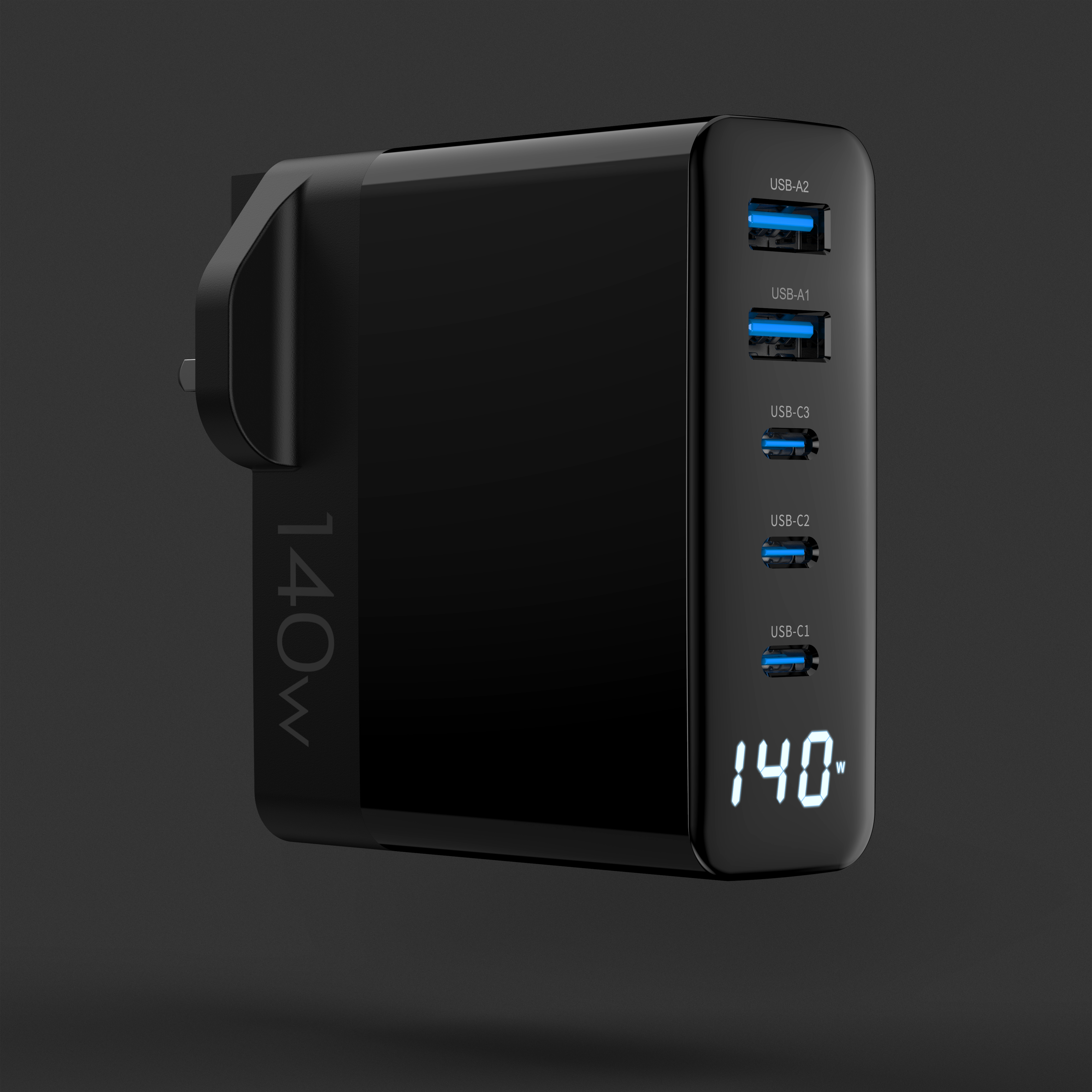 Hot Selling 140W GaN Type-c Charger Laptop Quick charge USB-C PD QC3.0 Wall Charger For Smartphone