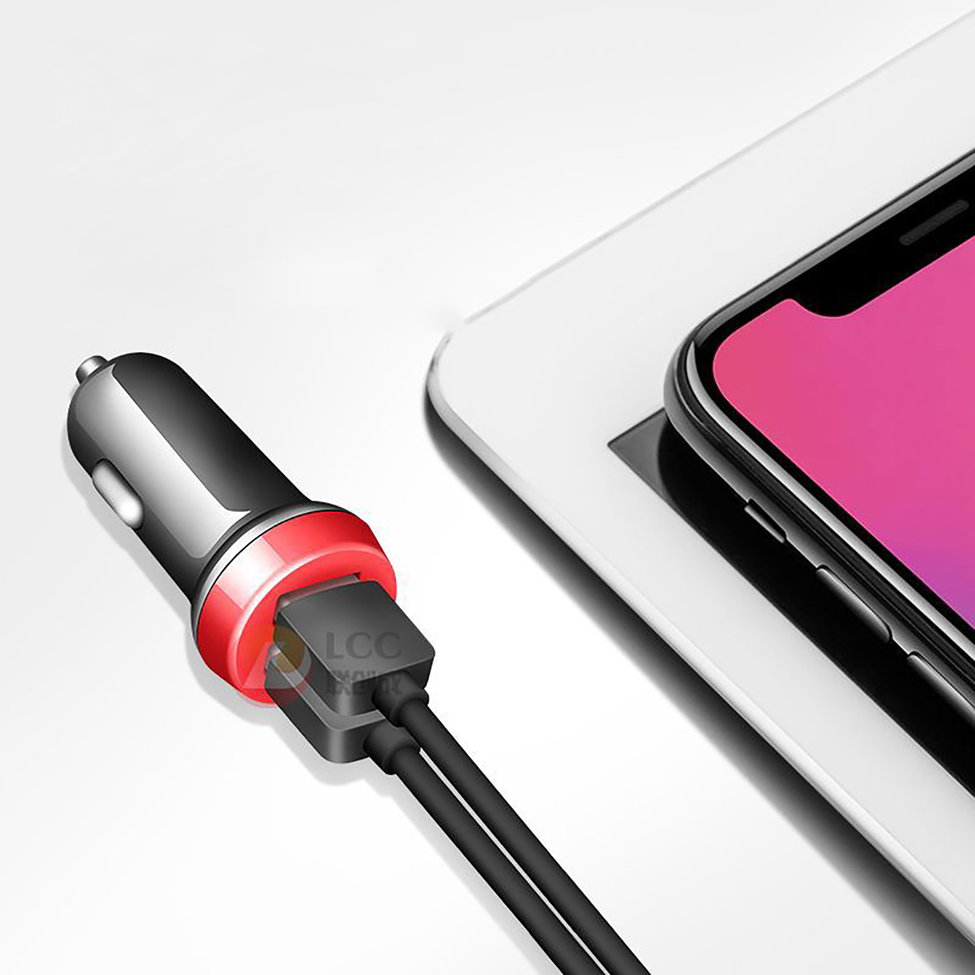 Dual Usb Mount Phone Electric Digital Car Charger For Cellphone