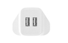 Custom UK US EU Plug Home Use Dual USB Port 5V 2.4A 12W Fast Charging Mobile Phone Wall Charger Travel Charger