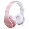 Fashion Rose Gold Wireless Blue tooth Headphone Headset With Microphone Blue tooth On Ear Headphone For Women Girl Kids