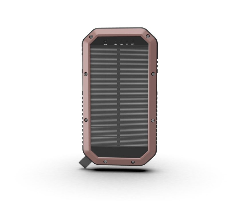 Free logo adding Portable Solar Power Bank Waterproof Powerbank 20000mah Charger With Led Light