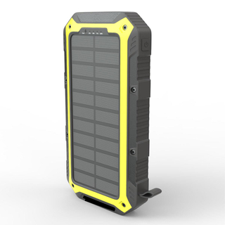 IP66 IPX6 Waterproof Solar Power Bank 20000mah Solar charger waterproof power bank portable for cell