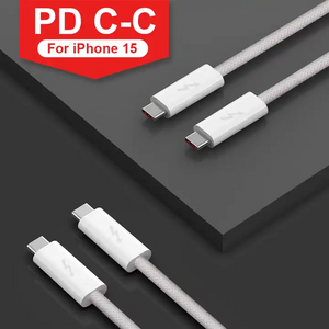 Wholesale Customized 1m 2m 3m 3.3 6.6 10ft PD100W 60W Fast Charging Charger Type-C to C Type USB Cables Original For iPhone 15