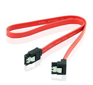 Right angled SATA III 3.0 6Gbps female to female cable with Locking Latch