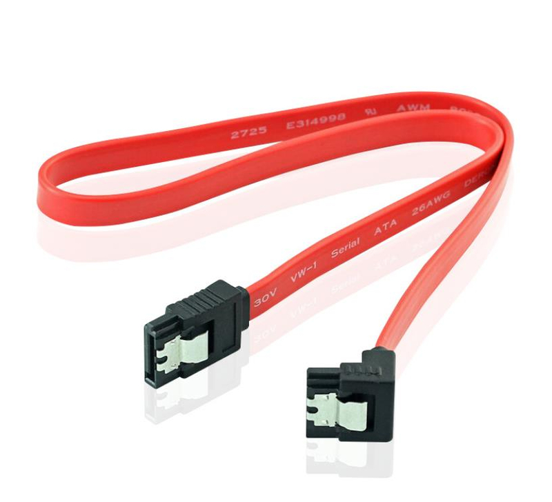 Right angled SATA III 3.0 6Gbps female to female cable with Locking Latch