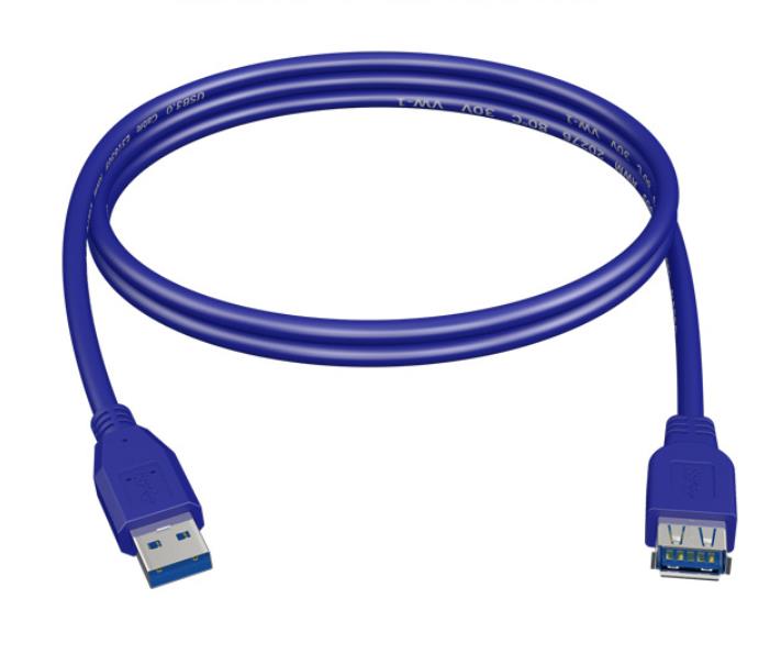 Blue USB 3.0 A Male To Female Extension Cable