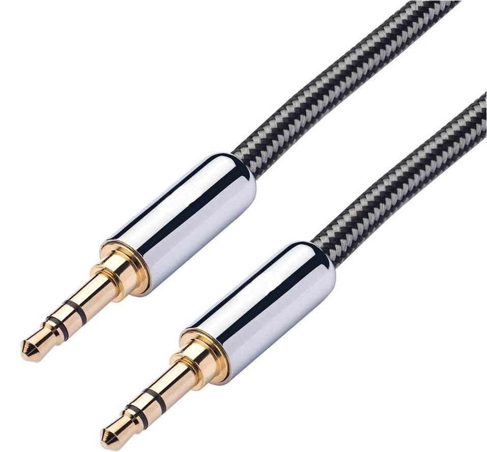 3.5mm Male To Male AUX CABLE with Aluminum Housing for Speaker Car
