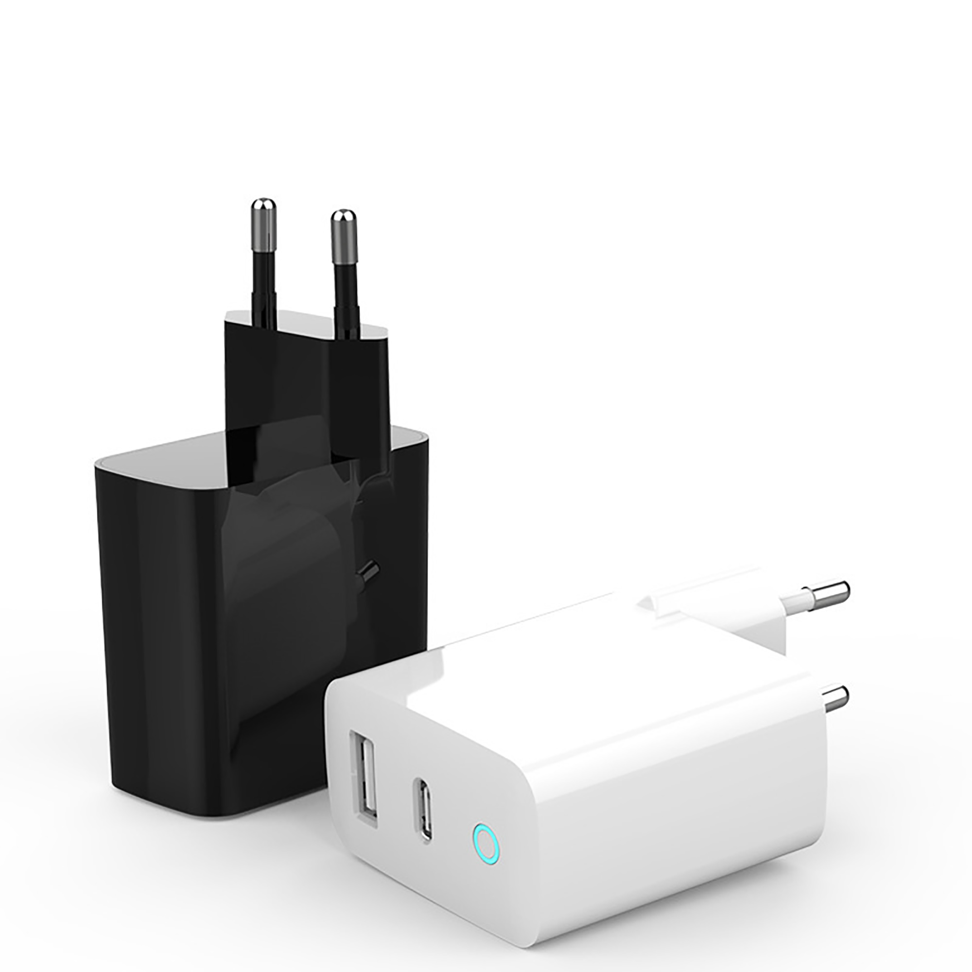 GaN Quick Travel Wall Charger C+A 65W PPS High Power Fast Charge PD 65w gan charger for Type-C Laptop MacBook iPad iPhone