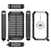 Free logo adding Portable Solar Power Bank Waterproof Powerbank 20000mah Charger With Led Light