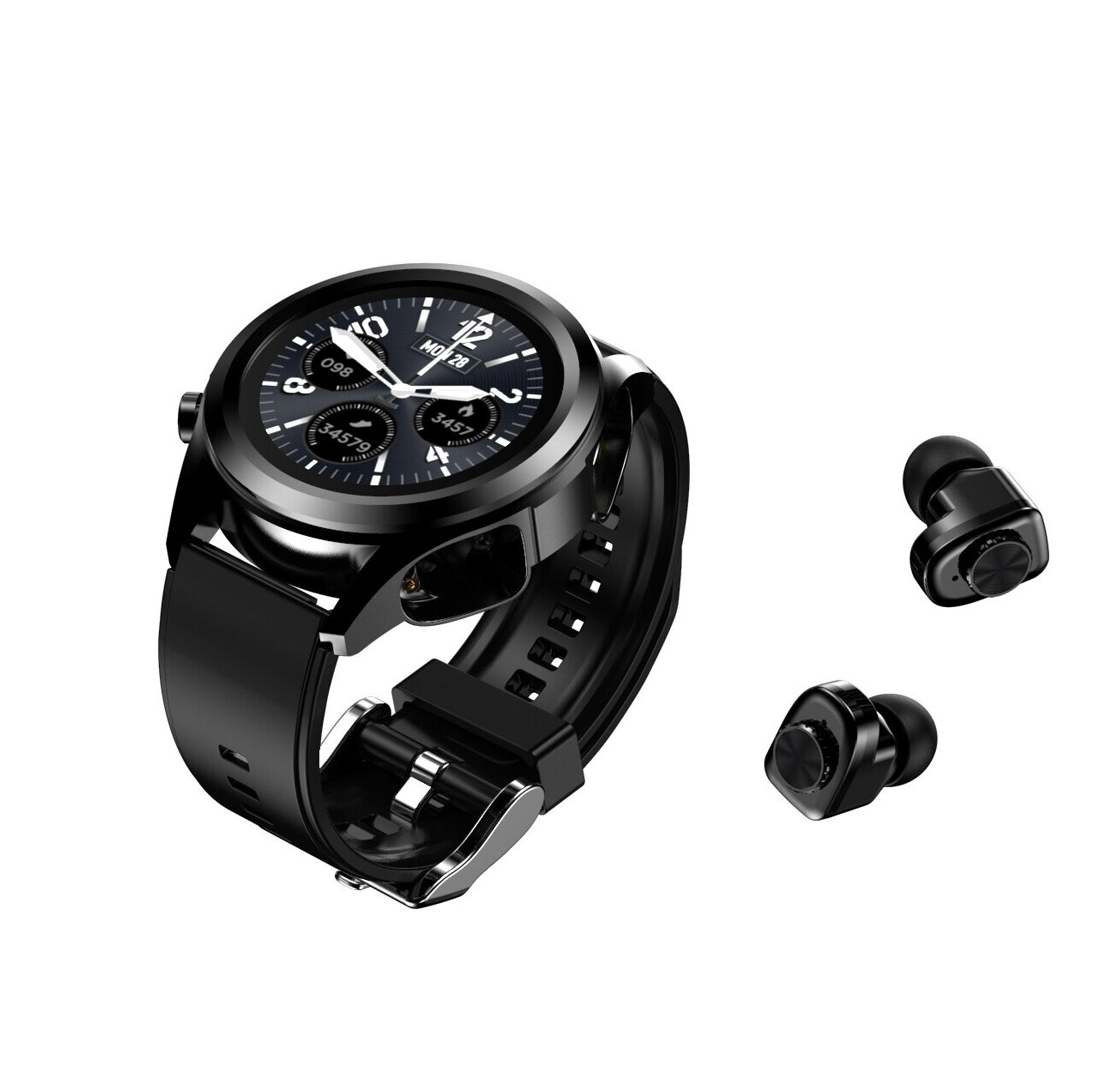 2 in1 TWS bluetooth earphone watch, Health Monitoring & Motion Tracking, TWS headset dynamic game sound quality
