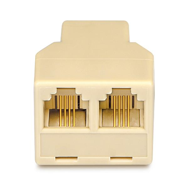 RJ11 6P4C 1 Female to 2 Female Telephone Line Splitter Coupler