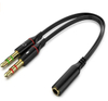 3.5mm Jack Headset Splitter Cable for PC with Mic And Audio