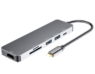 6 IN 1 USB 3.1 Type C To HDMI USB 3.0 TF SD CARD PD Charging DOCKING STATION