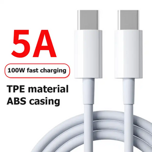 100W PD type C to type C charging cable USB fast charging 5a type-c cable for mobile phone