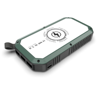 Waterproof 10000mAh IPX5 Mobile Power Bank Solar Charger With Compass And LED light