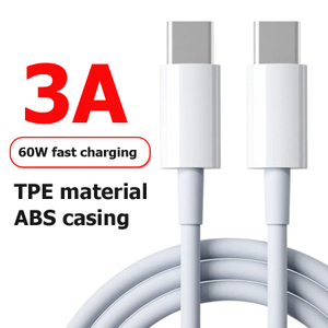 60W PD type C to type C charging cables usb fast charging 3A type-c cable for mobile phone