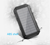 Portable Outdoor Camping Waterproof Dual USB with LED Flashlight Fast Wireless Charger Large Capacity Solar Power Bank 20000mAh