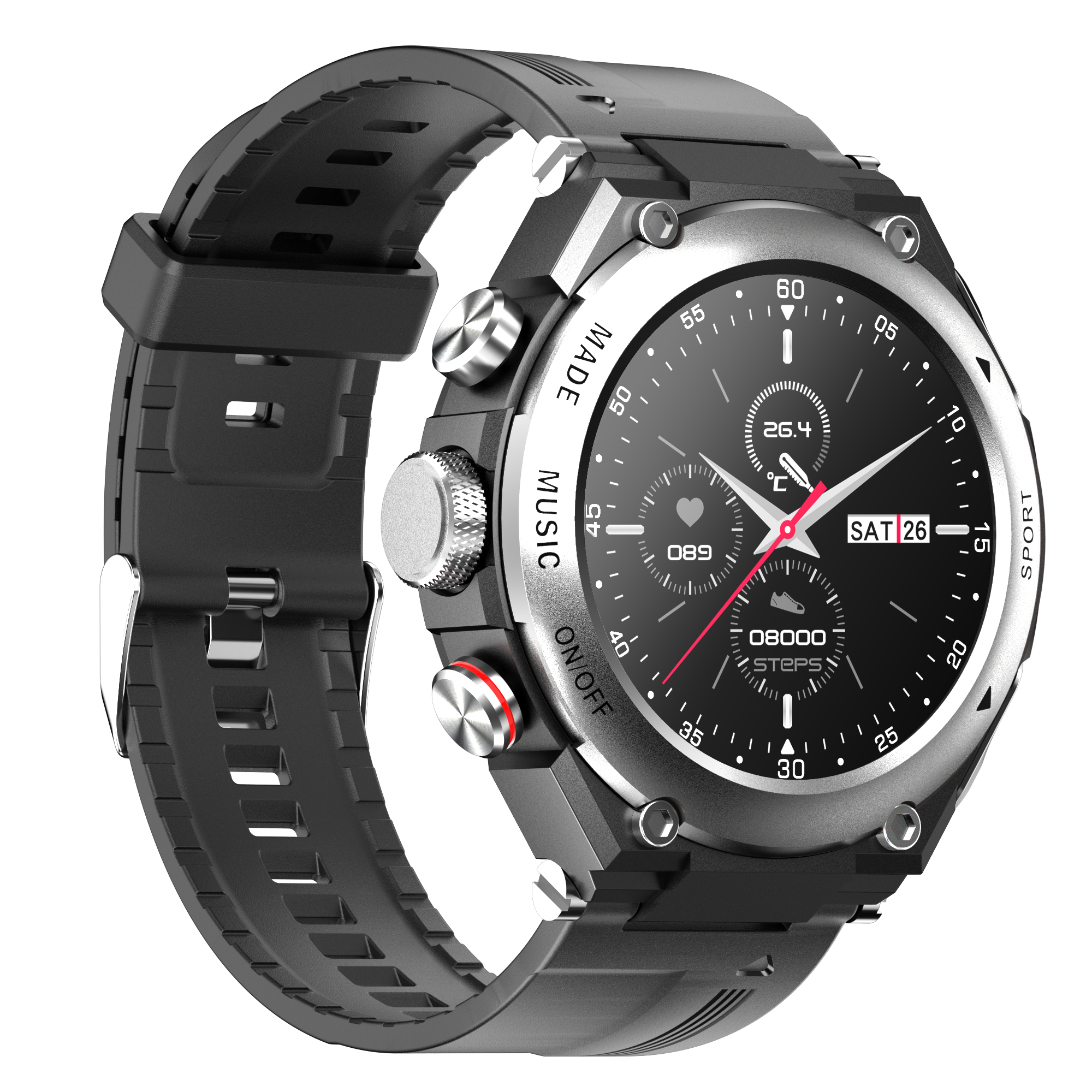 Smart Watch+ Bluetooth Headset, Health Monitoring & Exercise Tracking，AI voice assistant, one-click recording