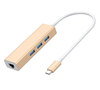 USB 3.1 Type C to 3 USB 3.0 and ethernet 1000M hub adapter